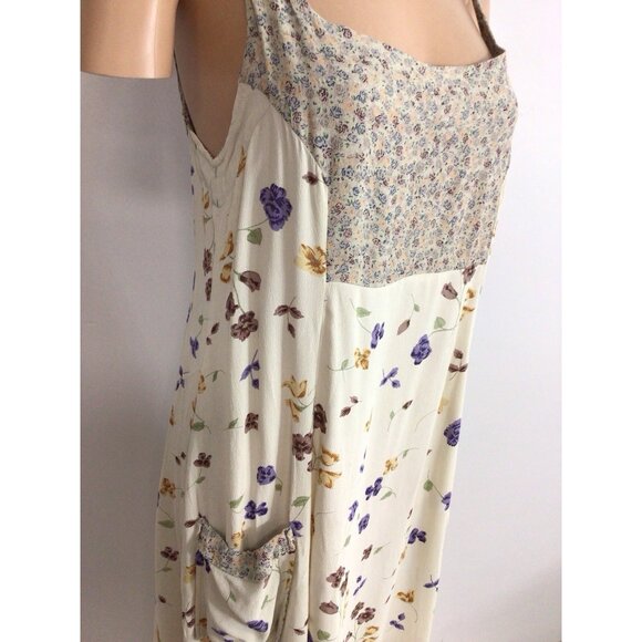 TT Mar Vintage Floral Dress Cottage Core Womens Medium - Picture 4 of 9